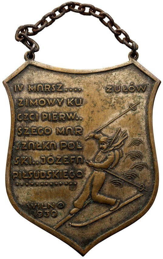 Ryngraf pamiątkowy - Józef Piłsudski, Wilno 1939